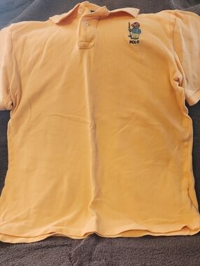 Polo by Ralph Lauren Yellow Kids Polo Shirt with Bear Logo